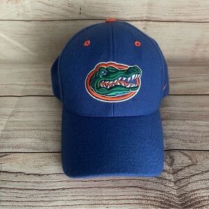 Nike Team Florida Gators Embroidered Adjustable 100% Wool Swoosh Hat Blue Orange
